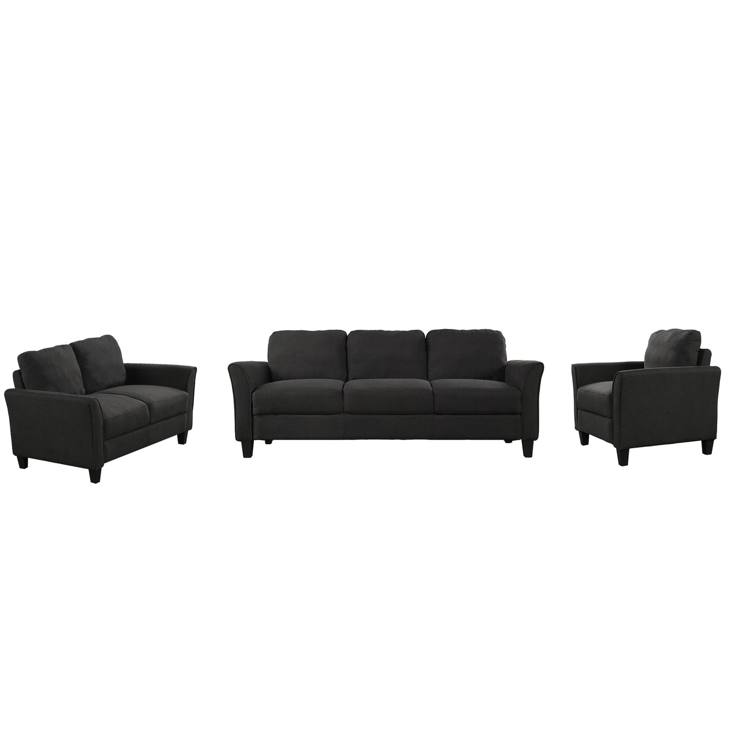 Melysen Polyester-blend 3 Pieces Sofa Set