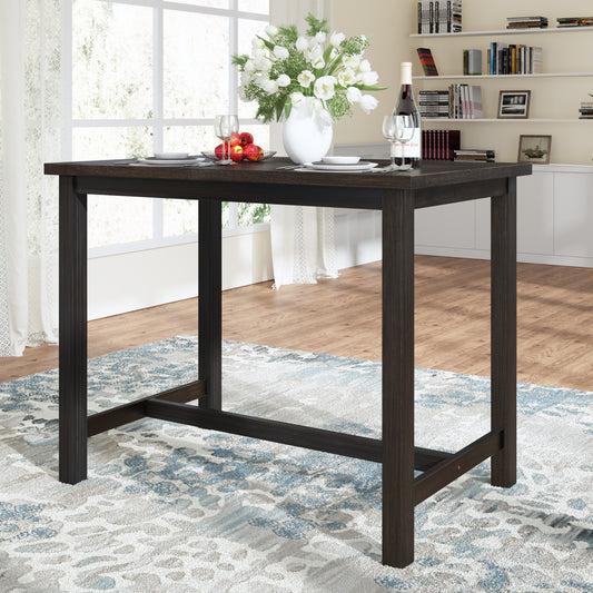 Melysen Rustic Wooden Counter Height Dining Table for Small Places, Espresso