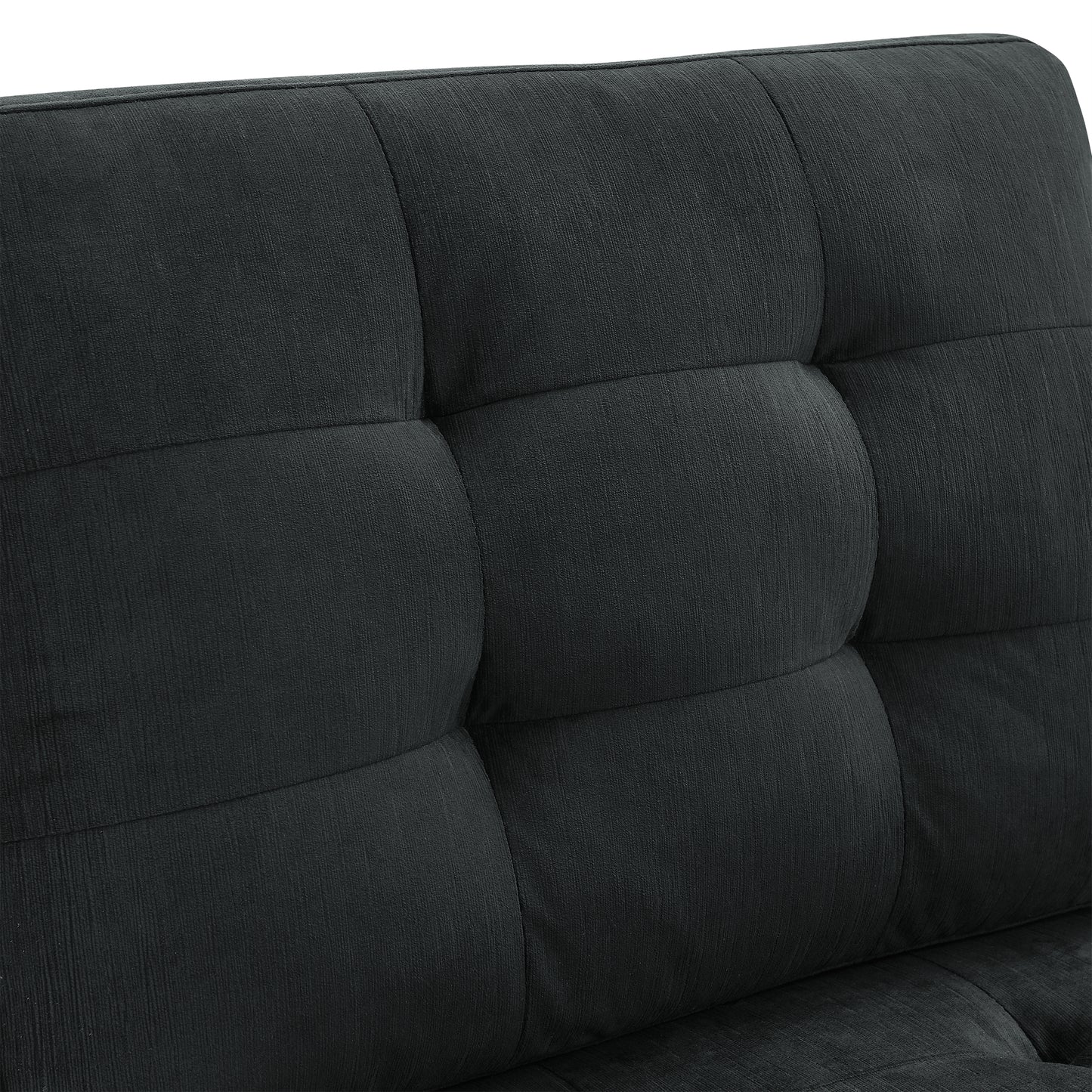 Melysen Modular Sectional Sofa,DIY Combination Sofa,Velvet,Black