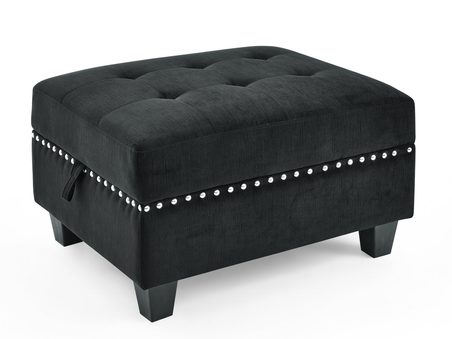 Melysen Modular Sectional Sofa,DIY Combination Sofa,Velvet,Black