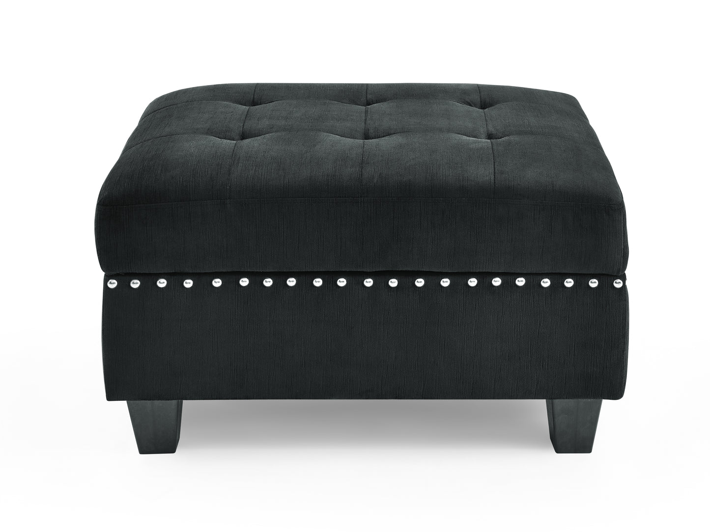 Melysen Modular Sectional Sofa,DIY Combination Sofa,Velvet,Black