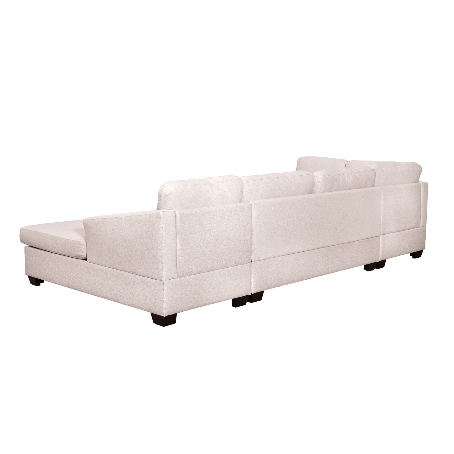 Melysen Modern Large  U-Shape Sectional Sofa, Double Extra Wide Chaise Lounge Couch,  Beige