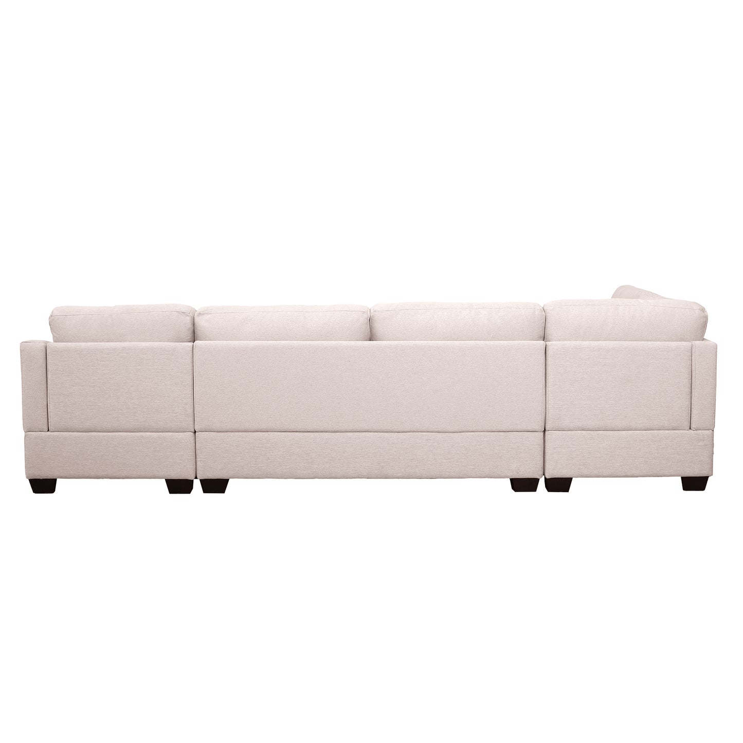 Melysen Modern Large  U-Shape Sectional Sofa, Double Extra Wide Chaise Lounge Couch,  Beige