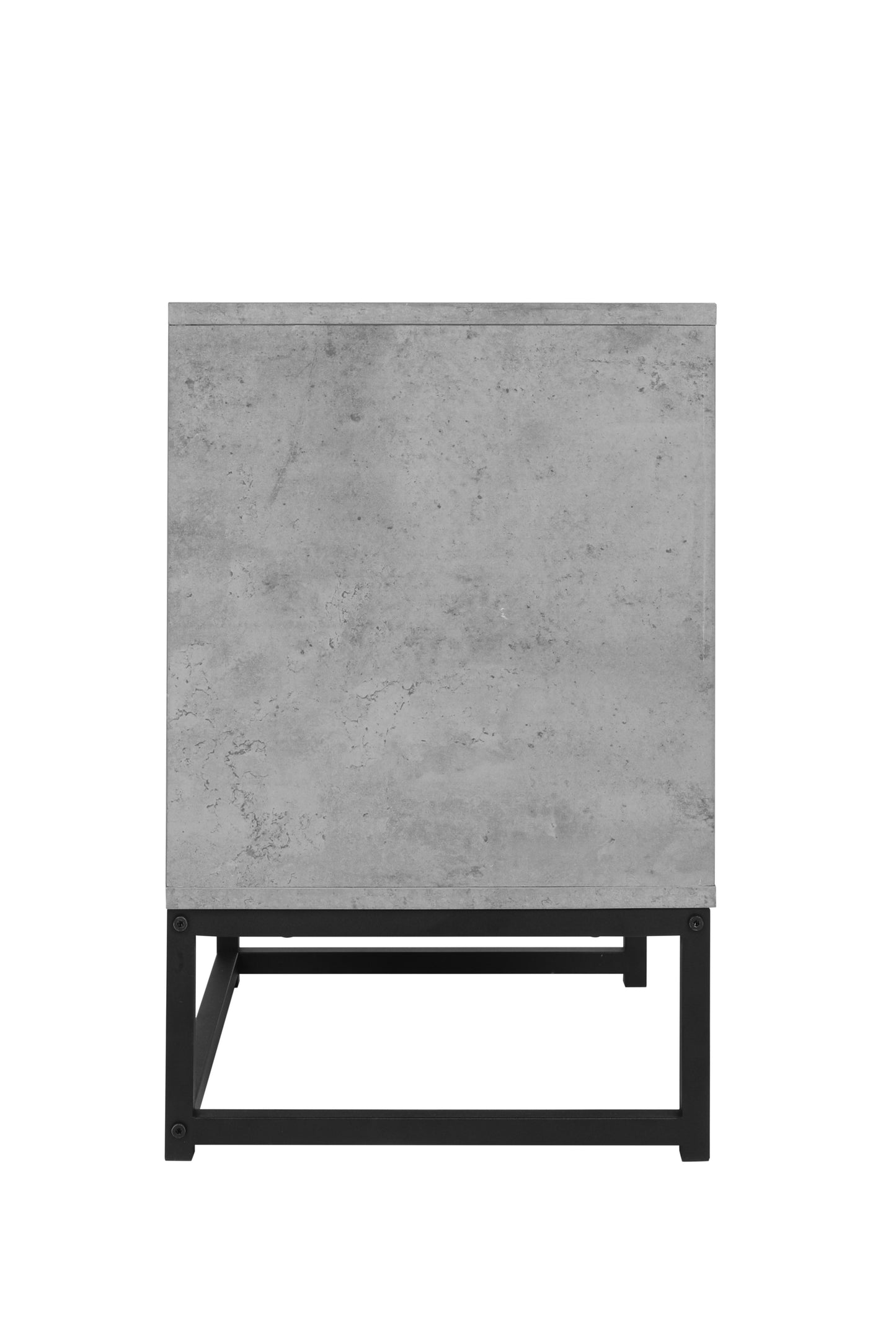 Melysen 2 Drawer Nightstand,geometric elements,cement grey,for bedroom, living room and study,Cement Grey