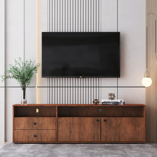 Melysen TV cabinet, TV cabinet, entertainment center, TV console, media console, brand hardware, imported impregnated paper, solid wood handle,Rosewood