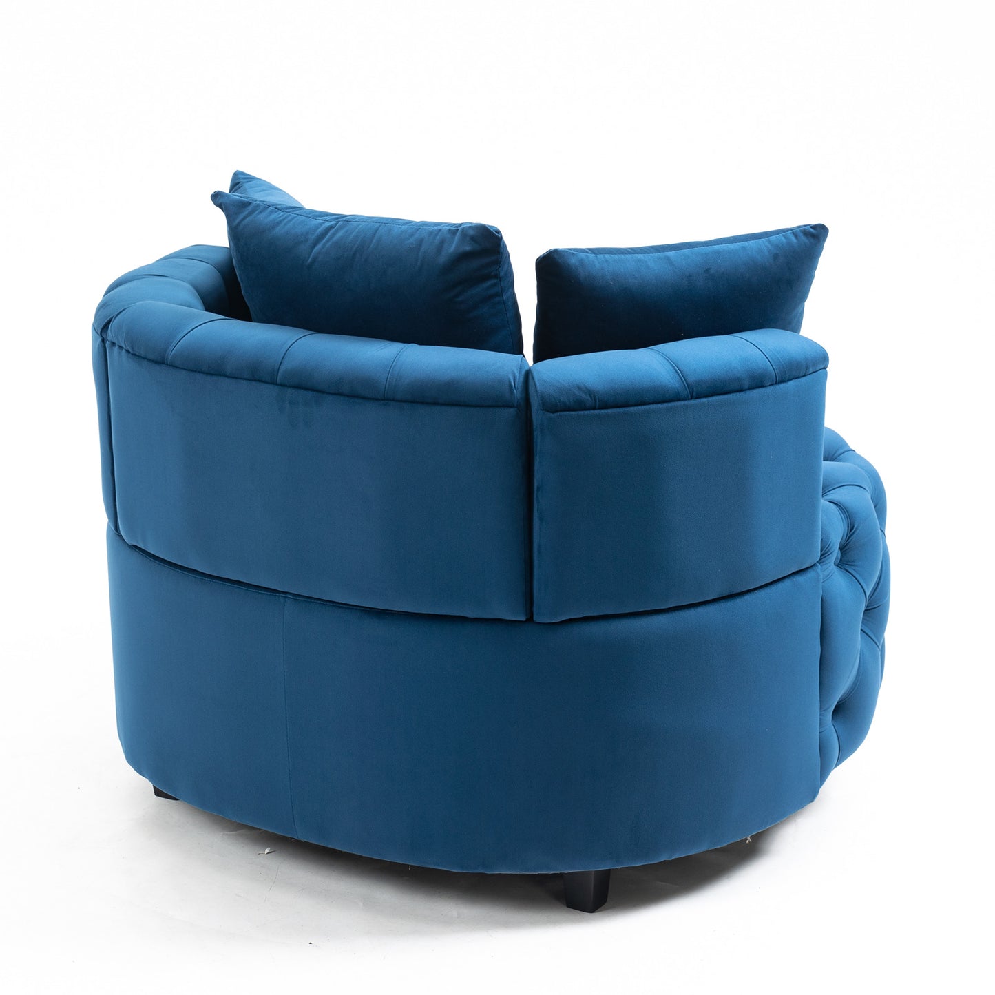 Melysen Accent Chair / Classical Barrel Chair for living room / Modern Leisure Sofa Chair (Blue),Blue