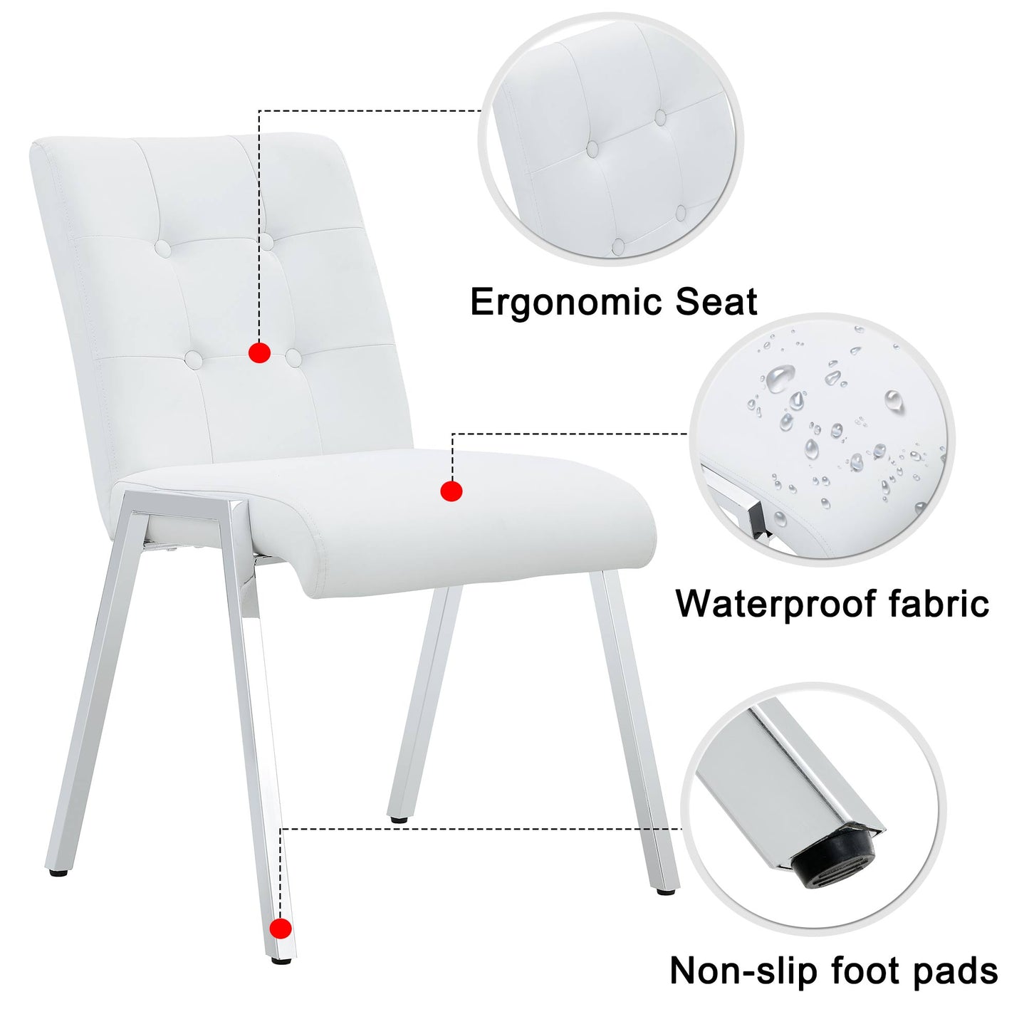 Melysen Table and Chair Set, Rectangular Dining Table, Equipped with 0.4"Tempered Glass Tabletop and White Mdf Trapezoidal Support, Paired with Lattice Armless High Back Dining Chairs (1 Table+6 Chairs)