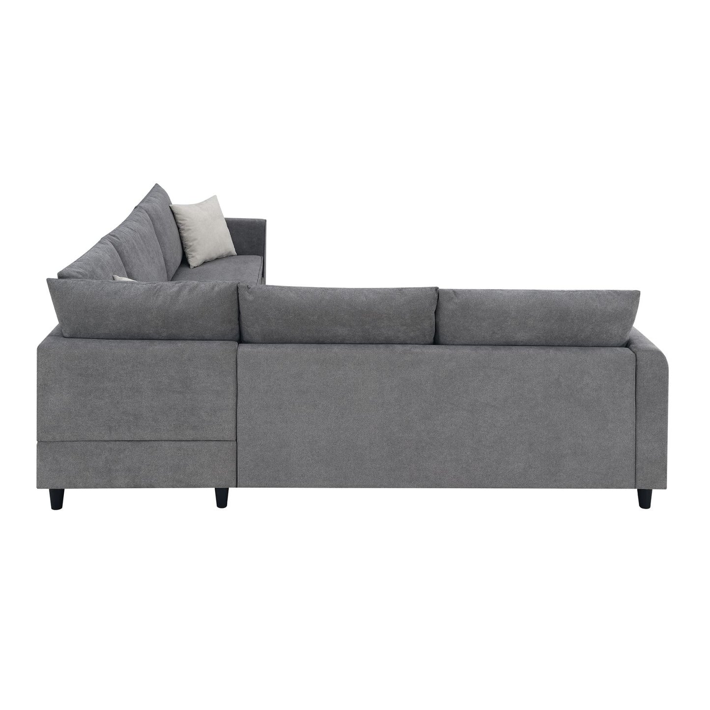 Melysen 91*91" Modern Upholstered Living Room Sectional Sofa, L Shape Furniture Couch with 3 Pillows