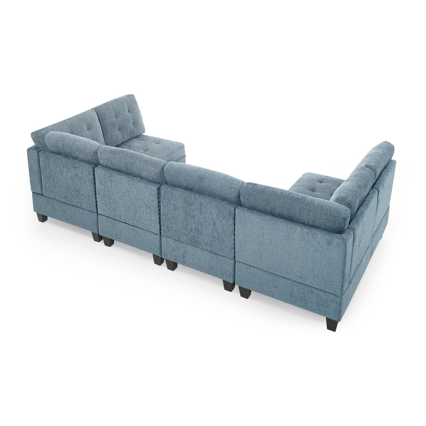 Melysen Modular Sectional Sofa,DIY Combination, Sofa,Navy Blue