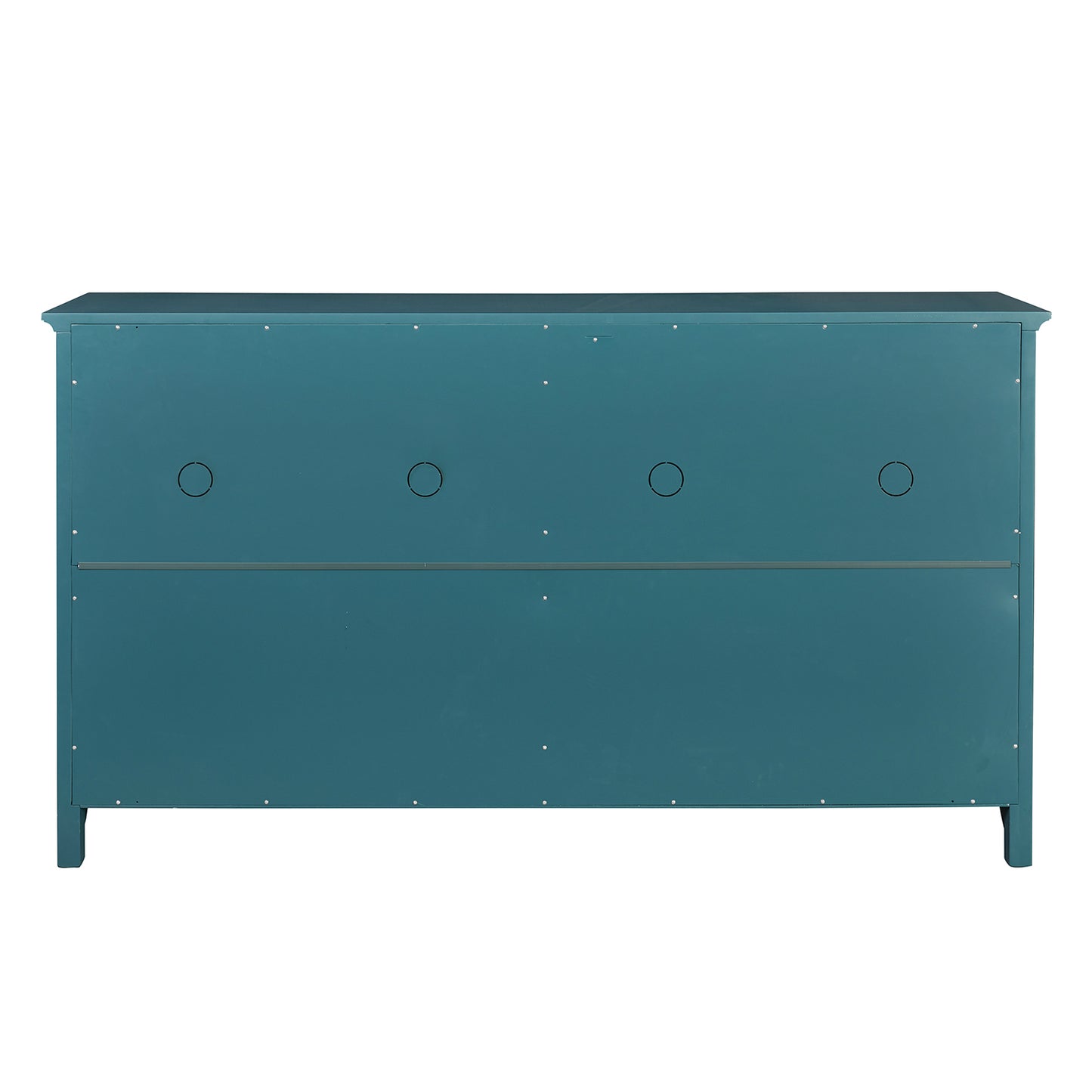 Melysen 66" TV Console,Storage Buffet Cabinet,Sideboard with Glass Door and Adjustable Shelves,Console Table,Teal Blue