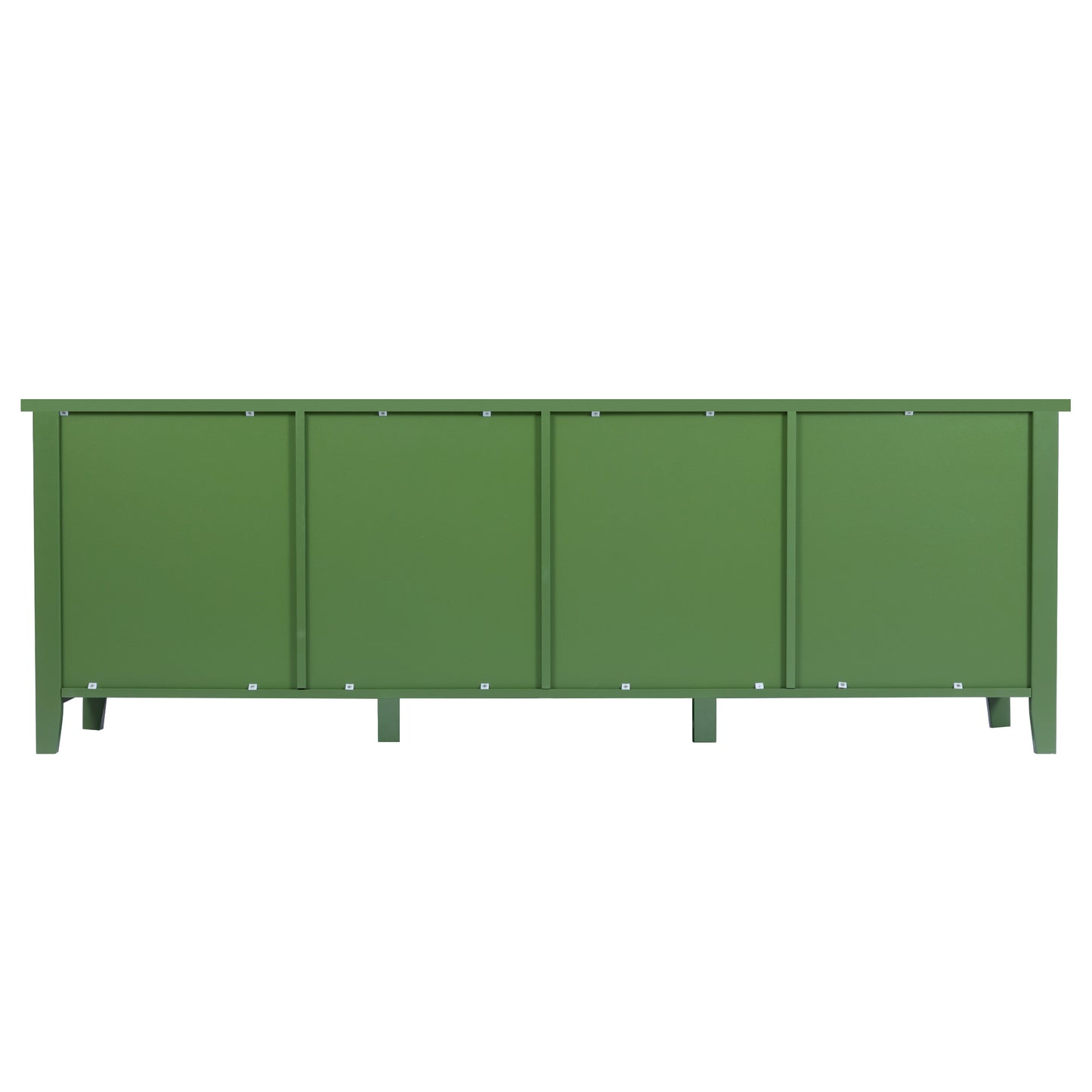 Melysen 71 " stylishTVcabinet Entertainment CenterTV stand,TVConsoleTable, Media Console,solidwood frame,Changhong glass door,Metal handle,Antique Green