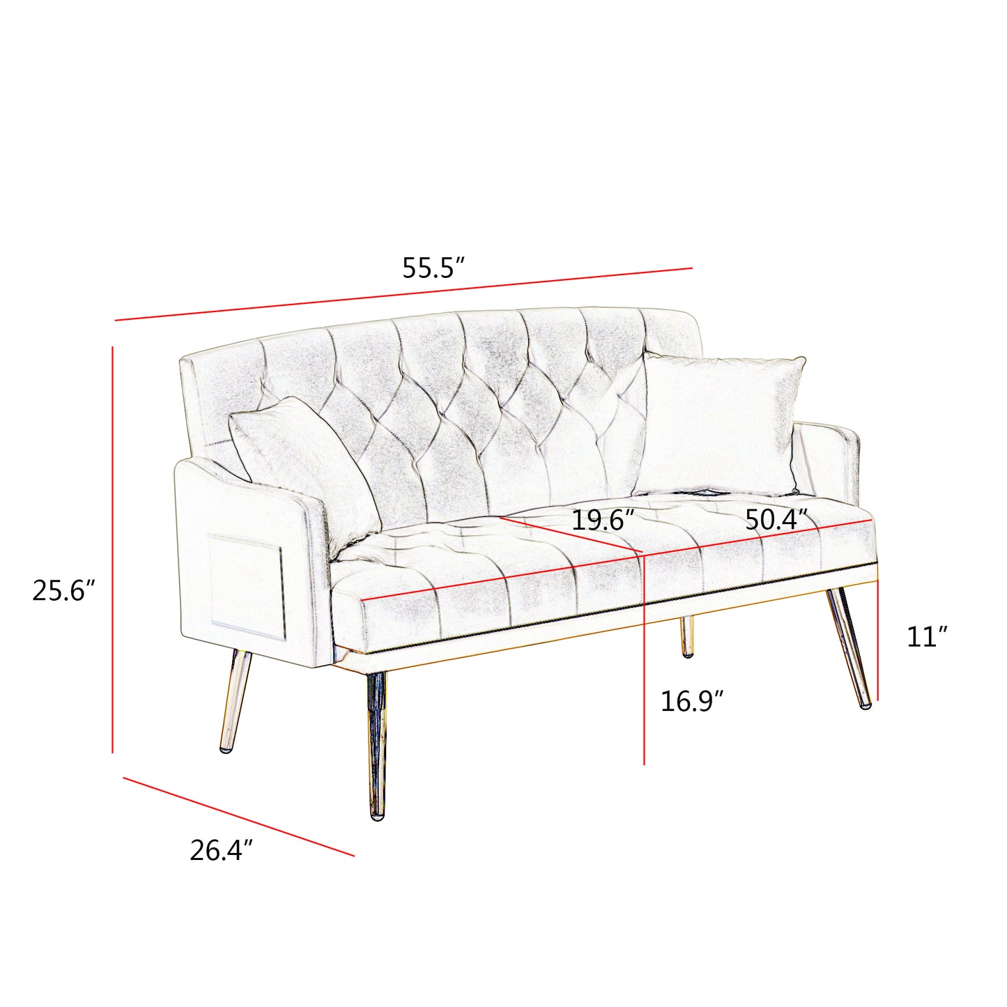 Melysen Cream White Teddy Fabric 2 Seater Sofa