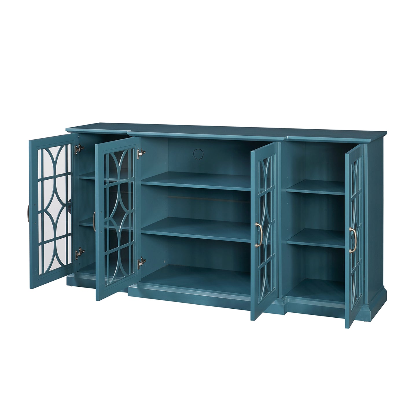 Melysen 63" TV Stand,Sideboard Buffet ,Storage Cabinet,Teal Blue