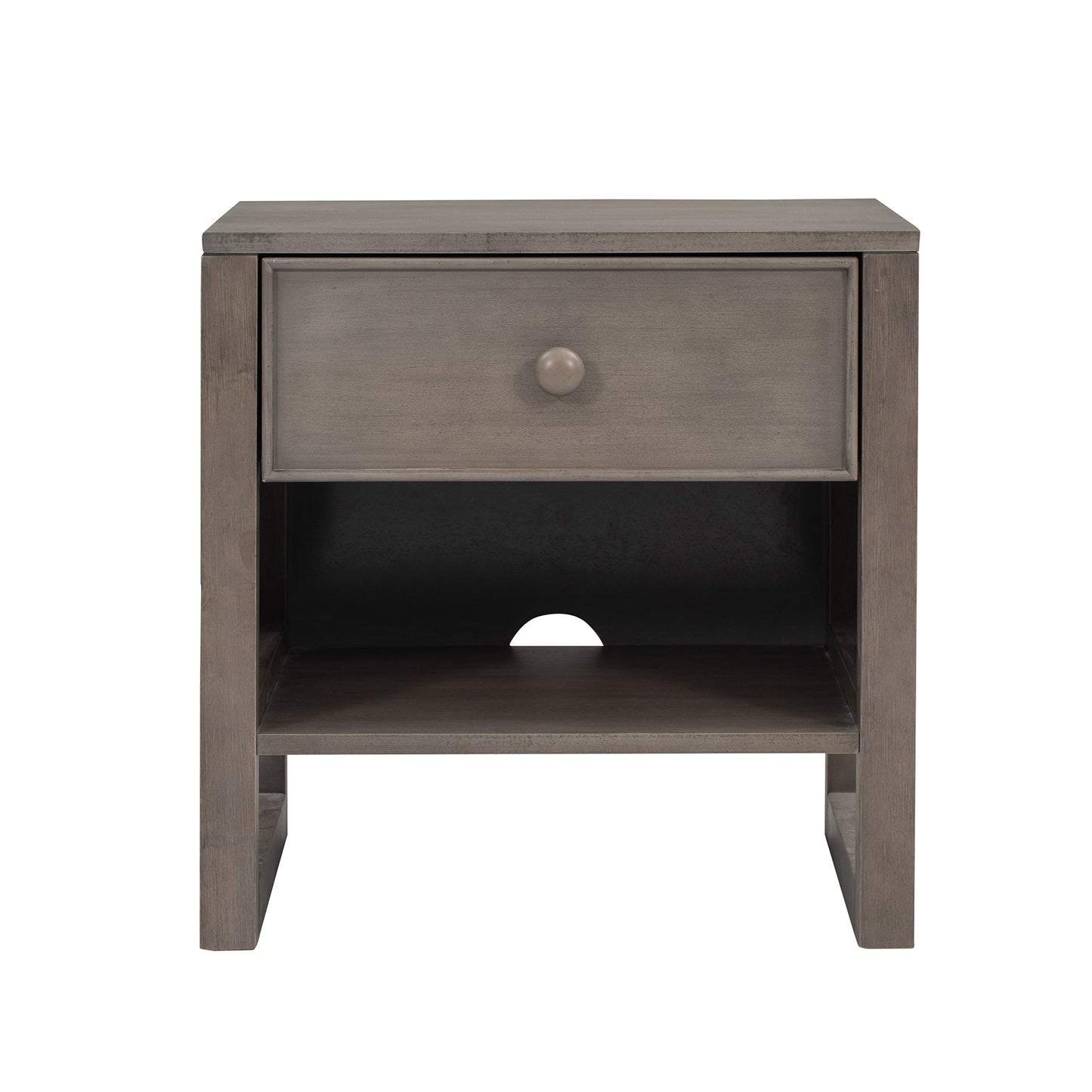 Melysen Wooden Nightstand with a Drawer and an Open Storage,End Table for Bedroom