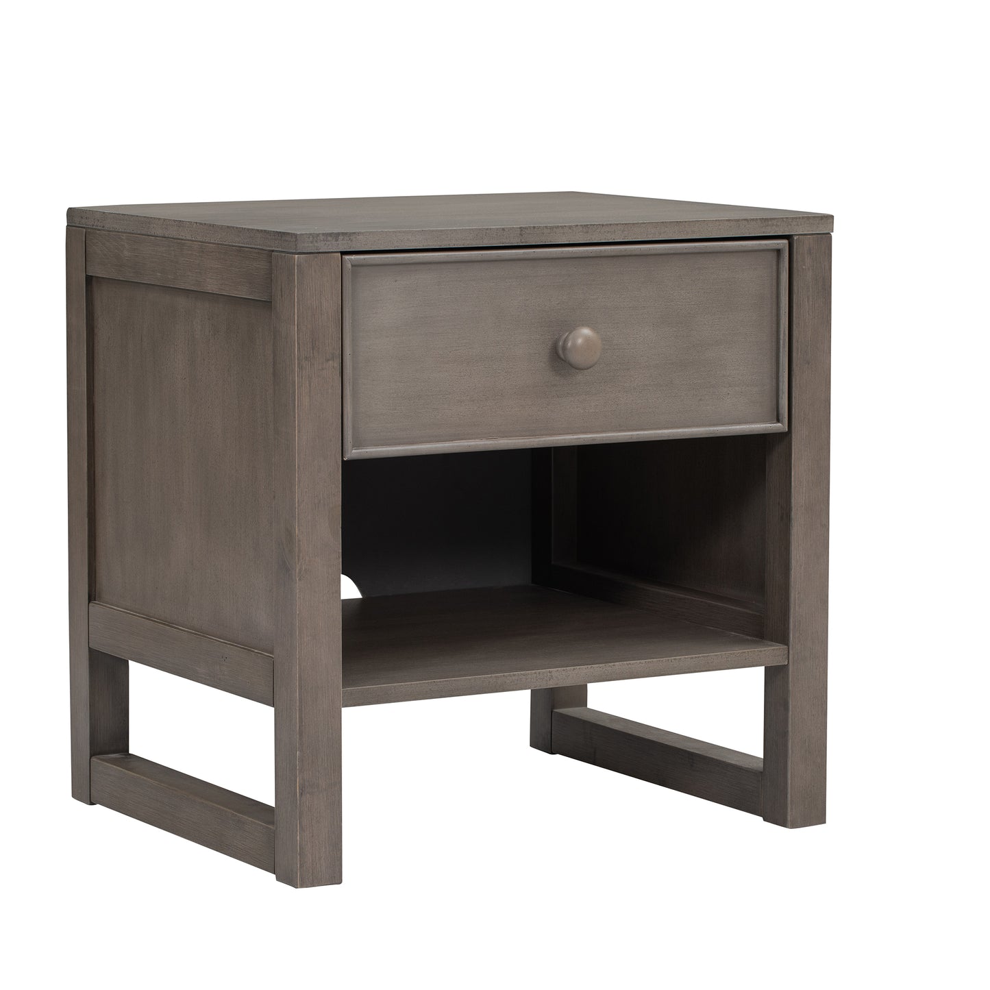 Melysen Wooden Nightstand with a Drawer and an Open Storage,End Table for Bedroom