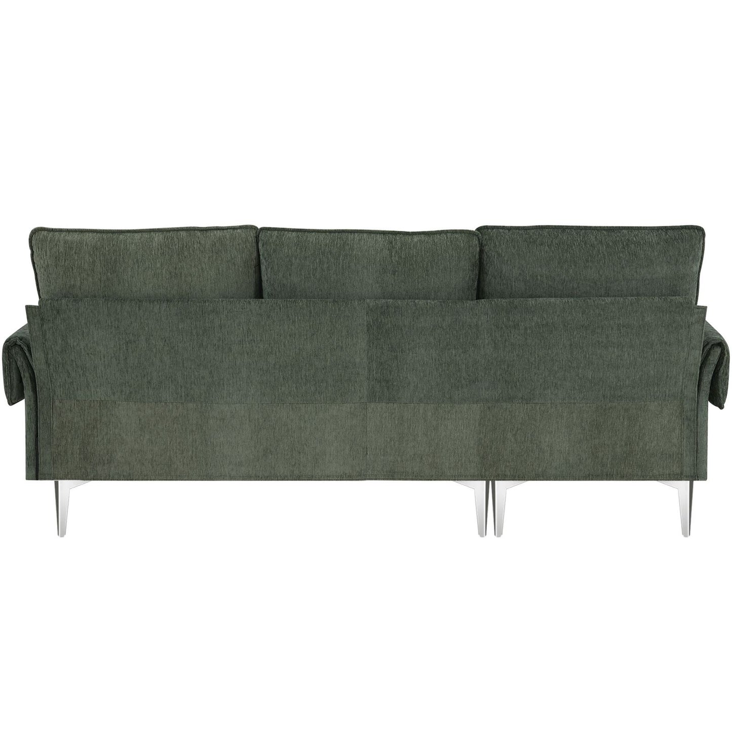 Melysen 84 " Convertible Sectional Sofa, Modern Chenille L-Shaped Sofa Couch with Reversible Chaise Lounge, Fit for Living Room, Apartment(2 Pillows)