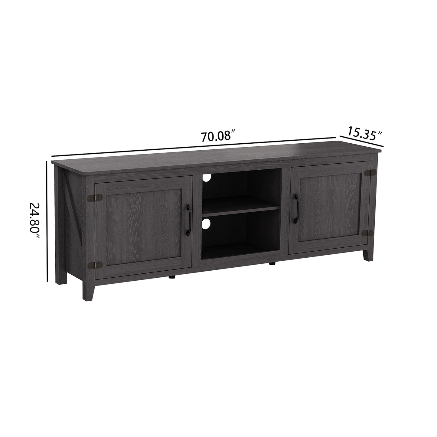 Melysen TV Stand Storage Media Console Entertainment Center with doorsin