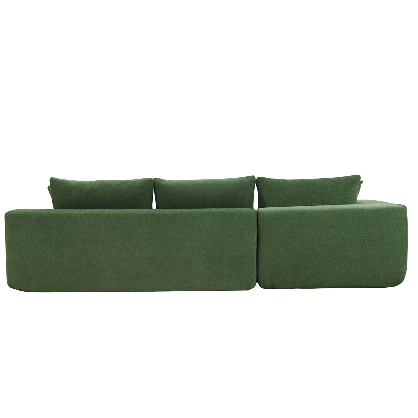 Melysen 109*68" Modular Sectional Living Room Sofa Set, Modern Minimalist Style Couch, Upholstered Sleeper Sofa for Living Room, Bedroom, Salon, 2 PC Free Combination, L-Shape, Green