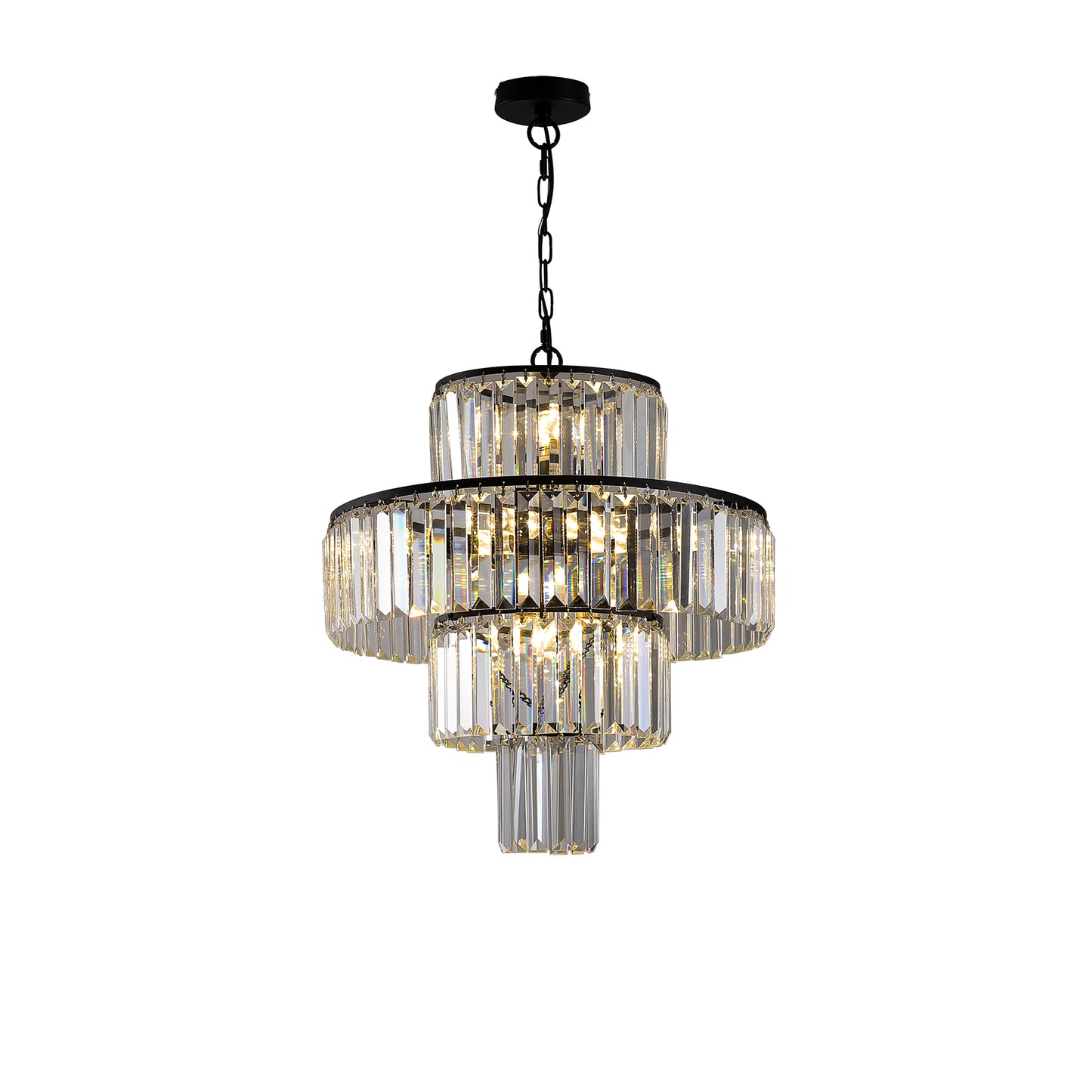 12-E12 Black Luxury Crystal Chandelier(No Bulbs)