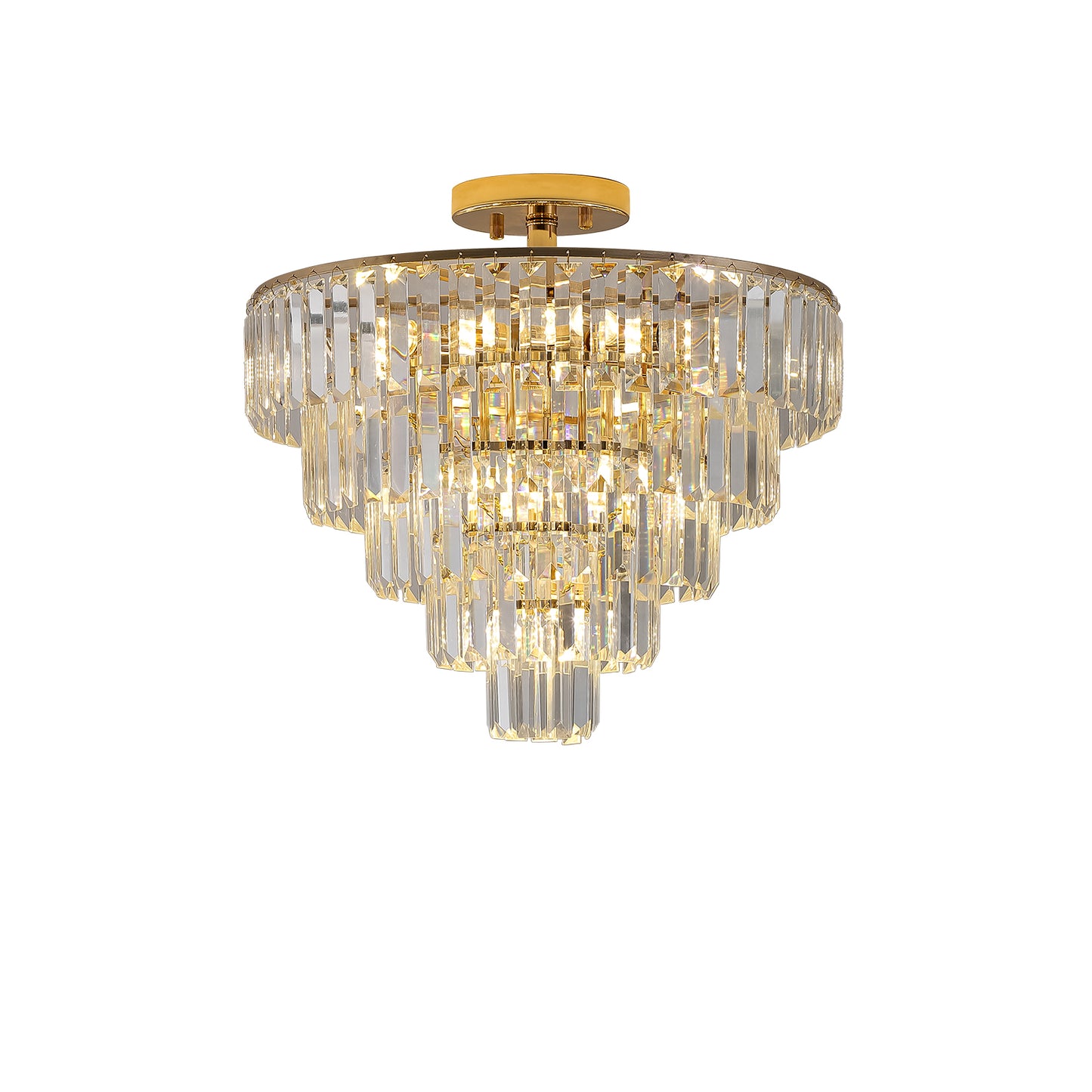 10-E12 Gold Crystal Chandeliers(No Bulbs)