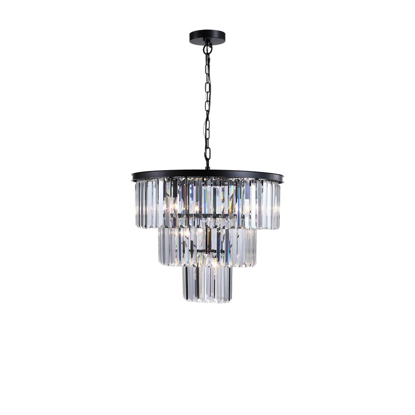 7-E12 Black Luxury Crystal Chandelier(No Bulbs)