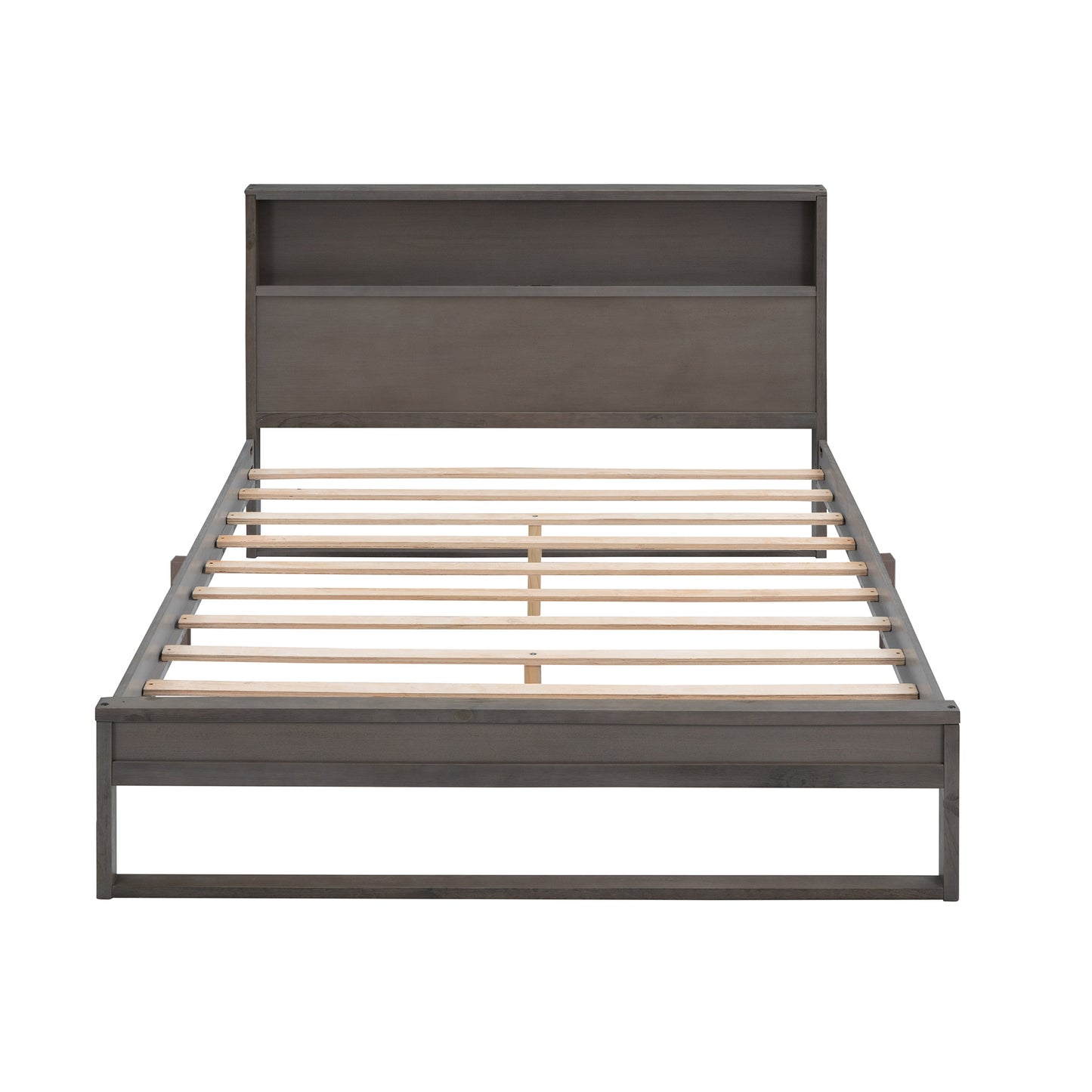 Melysen Platform Bed with Storage Headboard,Sockets and USB Ports,Queen Size Platform Bed