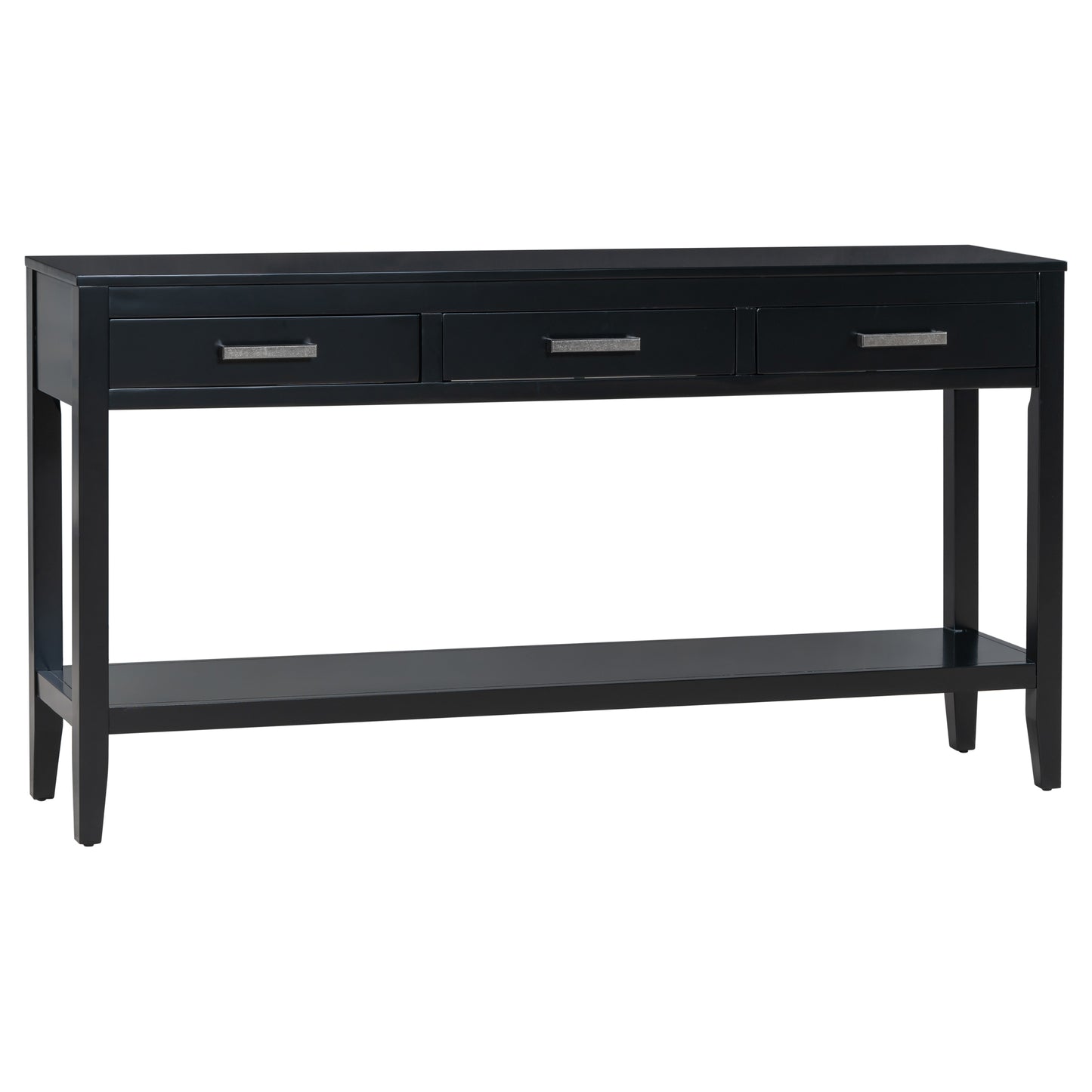 Melysen Contemporary 3-Drawer Console Table with 1 Shelf, Entrance Table for Entryway, Hallway, Living Room, Foyer, Corridor