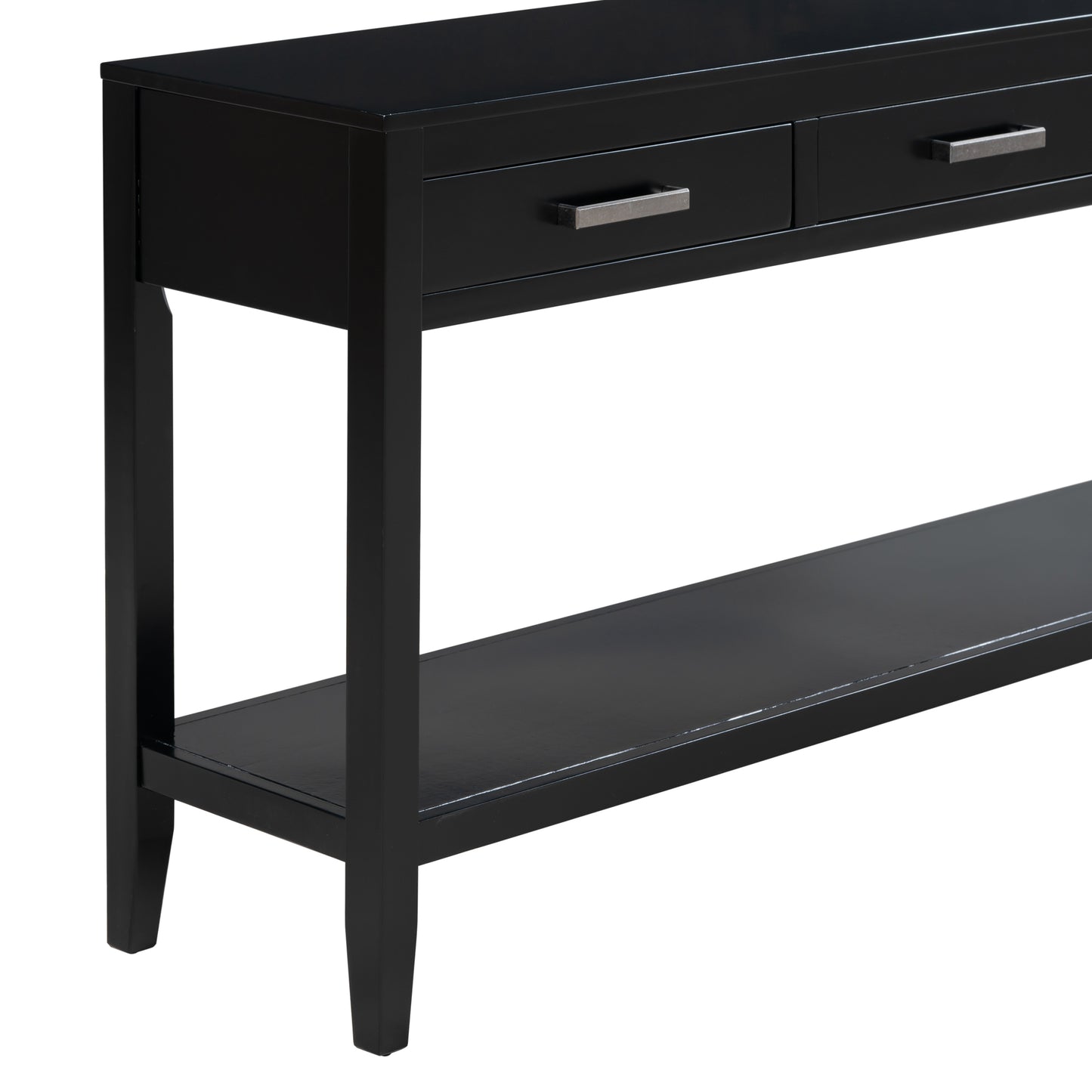 Melysen Contemporary 3-Drawer Console Table with 1 Shelf, Entrance Table for Entryway, Hallway, Living Room, Foyer, Corridor