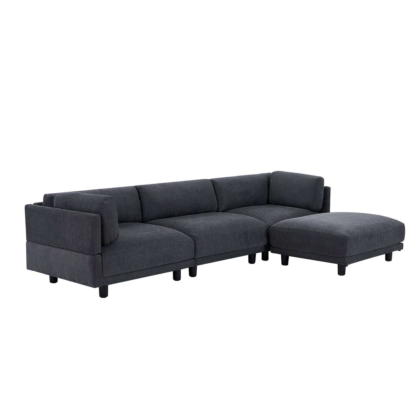 Melysen Upholstery Convertible Sectional Sofa, L Shaped Couch with Reversible Chaise