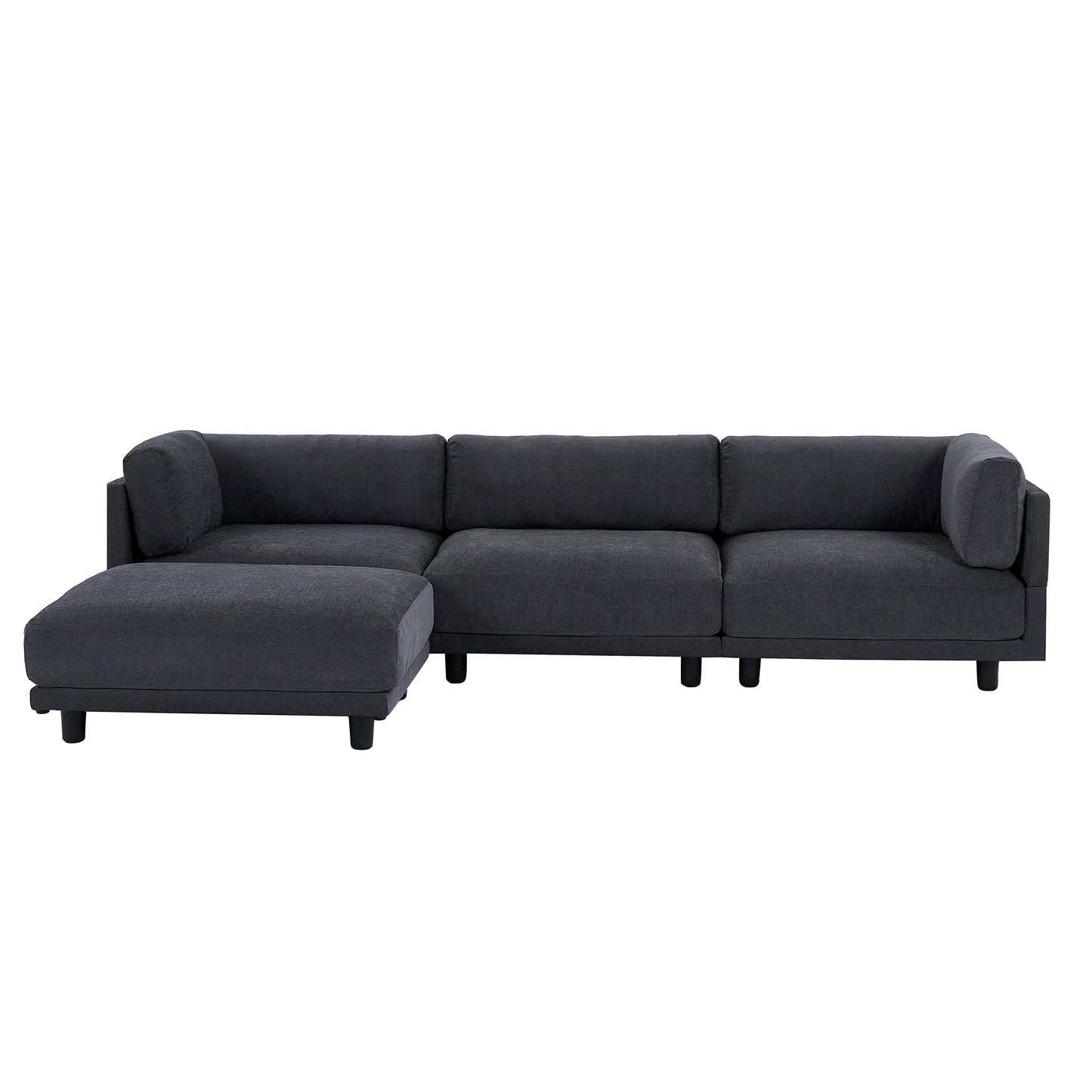 Melysen Upholstery Convertible Sectional Sofa, L Shaped Couch with Reversible Chaise