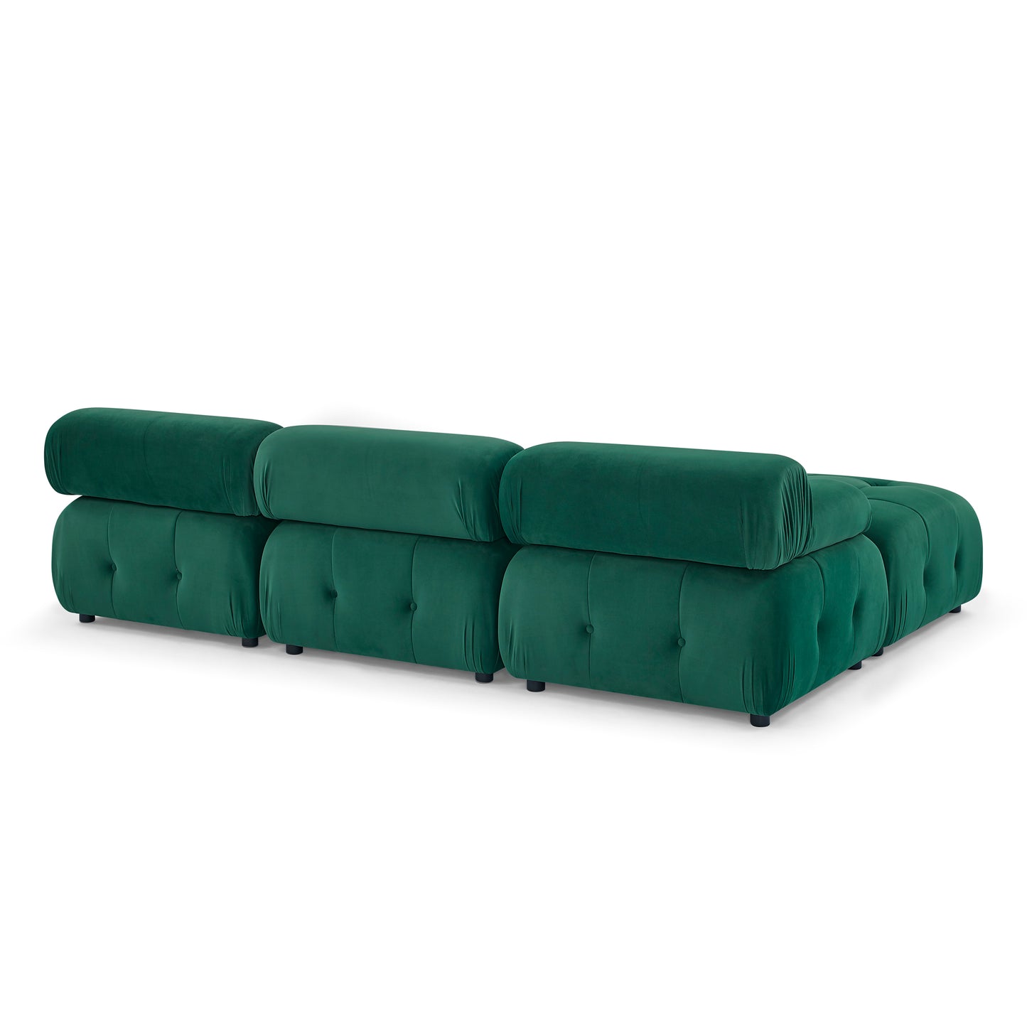 Melysen 93 "Modern Living Room Modular Combined Sofa,Green Velvet