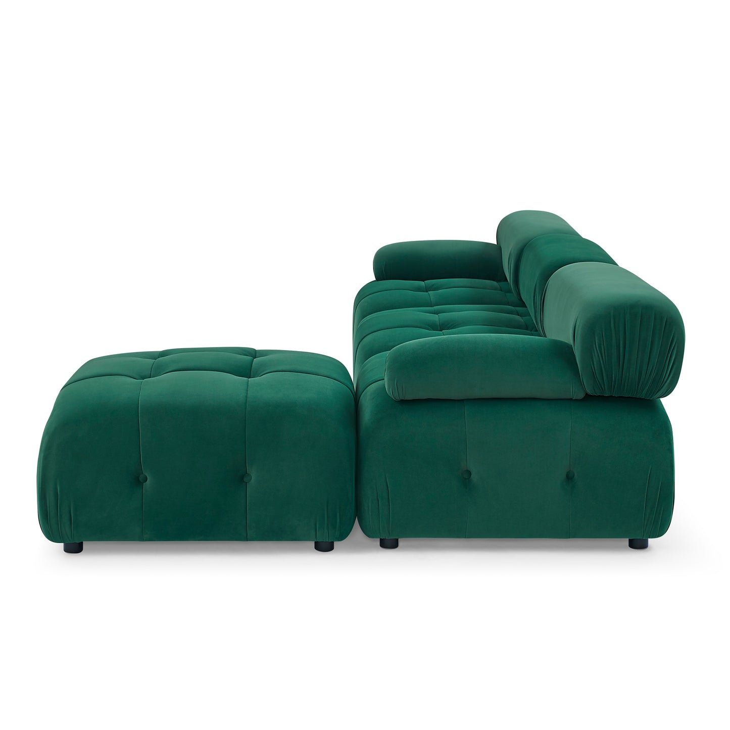 Melysen 93 "Modern Living Room Modular Combined Sofa,Green Velvet