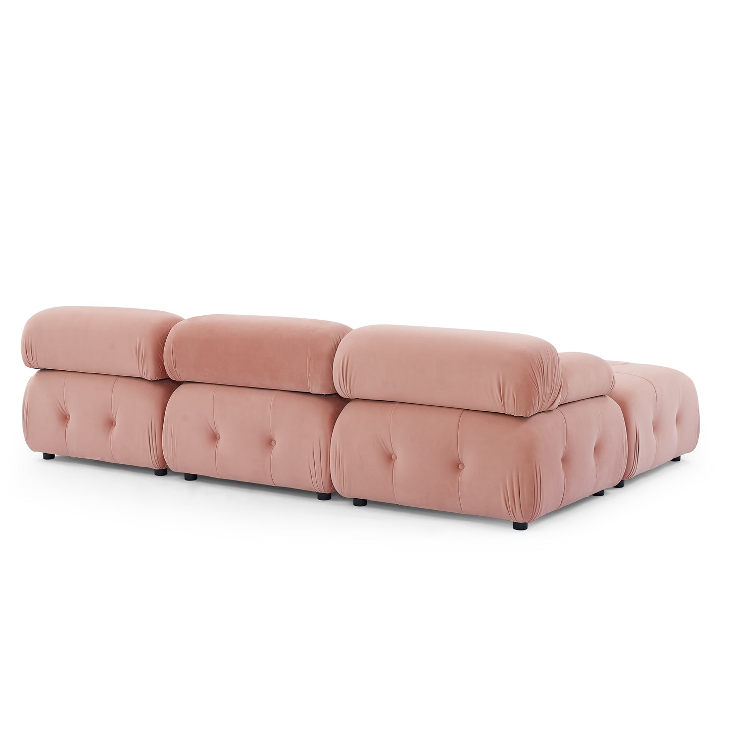 Melysen 93 "Modern Living Room Modular Combined Sofa,Pink Velvet