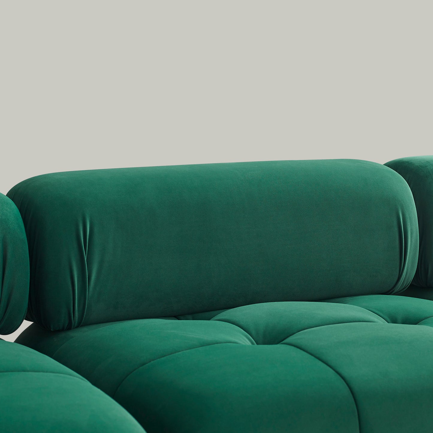 Melysen 93 "Modern Living Room Modular Combined Sofa,Green Velvet