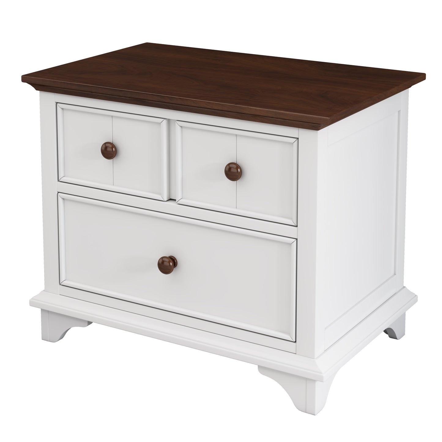 Wooden Captain Two-Drawer Nightstand Kids Nightstand