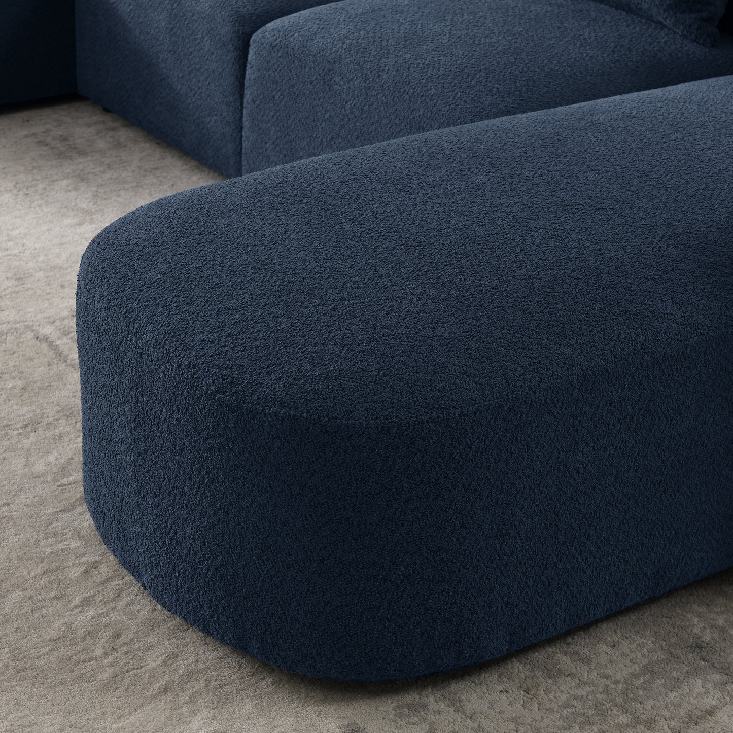 Melysen Sectional Sofa,Modular Sofa,DIY Combination Sofa,Loop Yarn Fabric,Navy