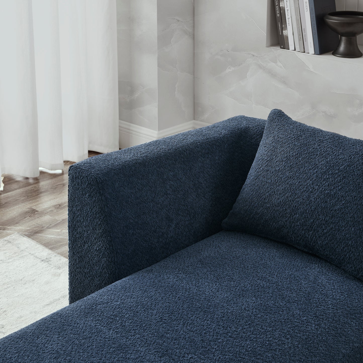 Melysen Sectional Sofa,Modular Sofa,DIY Combination Sofa,Loop Yarn Fabric,Navy