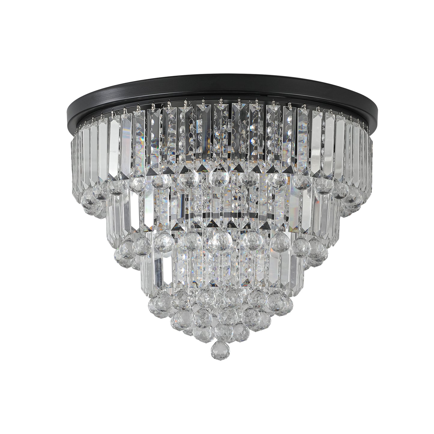 Black luxury bedroom crystal chandelier,E12(No Bulbs)