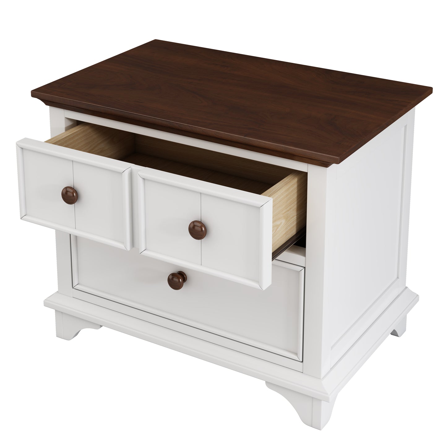 Wooden Captain Two-Drawer Nightstand Kids Nightstand