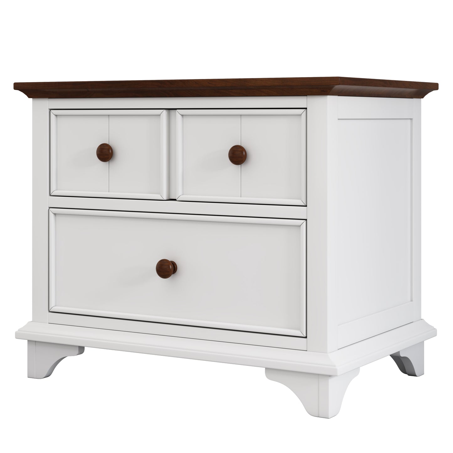 Wooden Captain Two-Drawer Nightstand Kids Nightstand