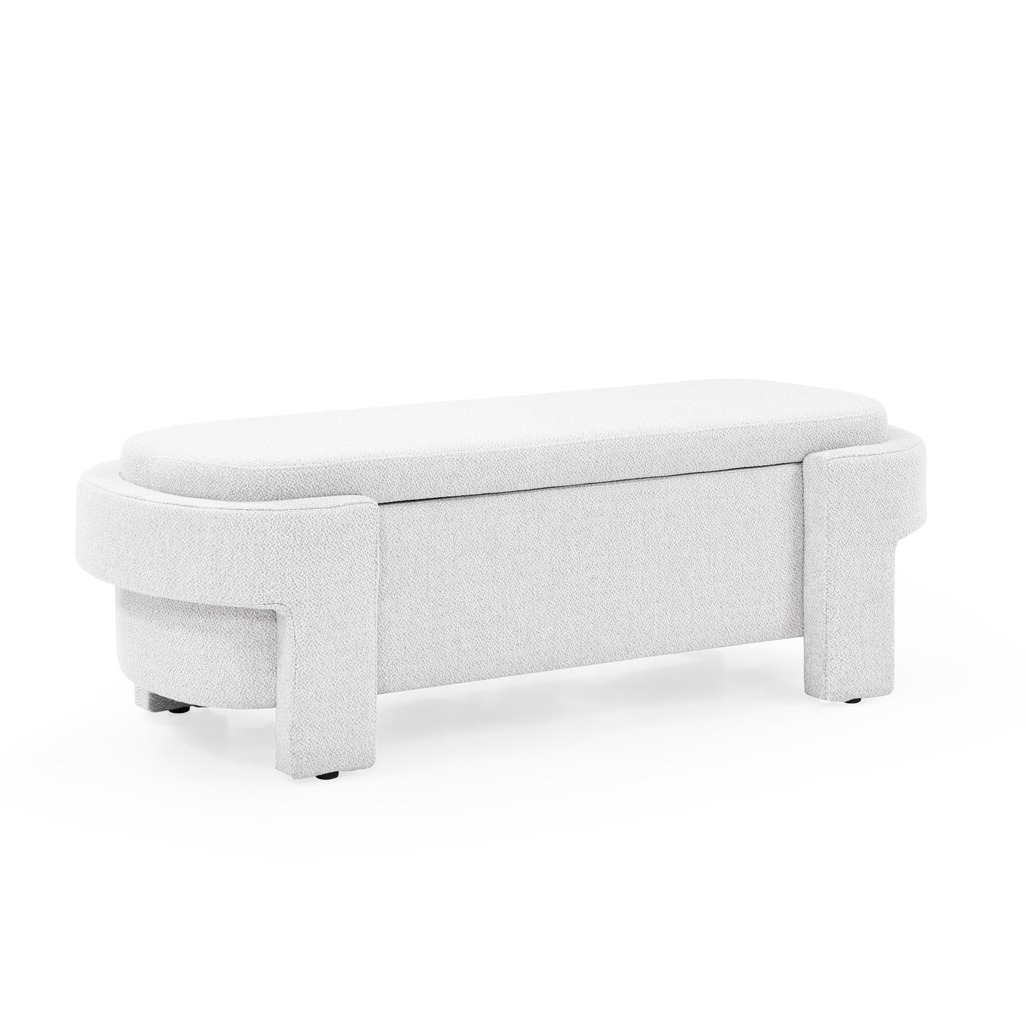 Melysen Linen Fabric Upholstered Bench with Large Storage Space for the Living Room, Entryway and Bedroom,( 51.5"x20.5"x17" )