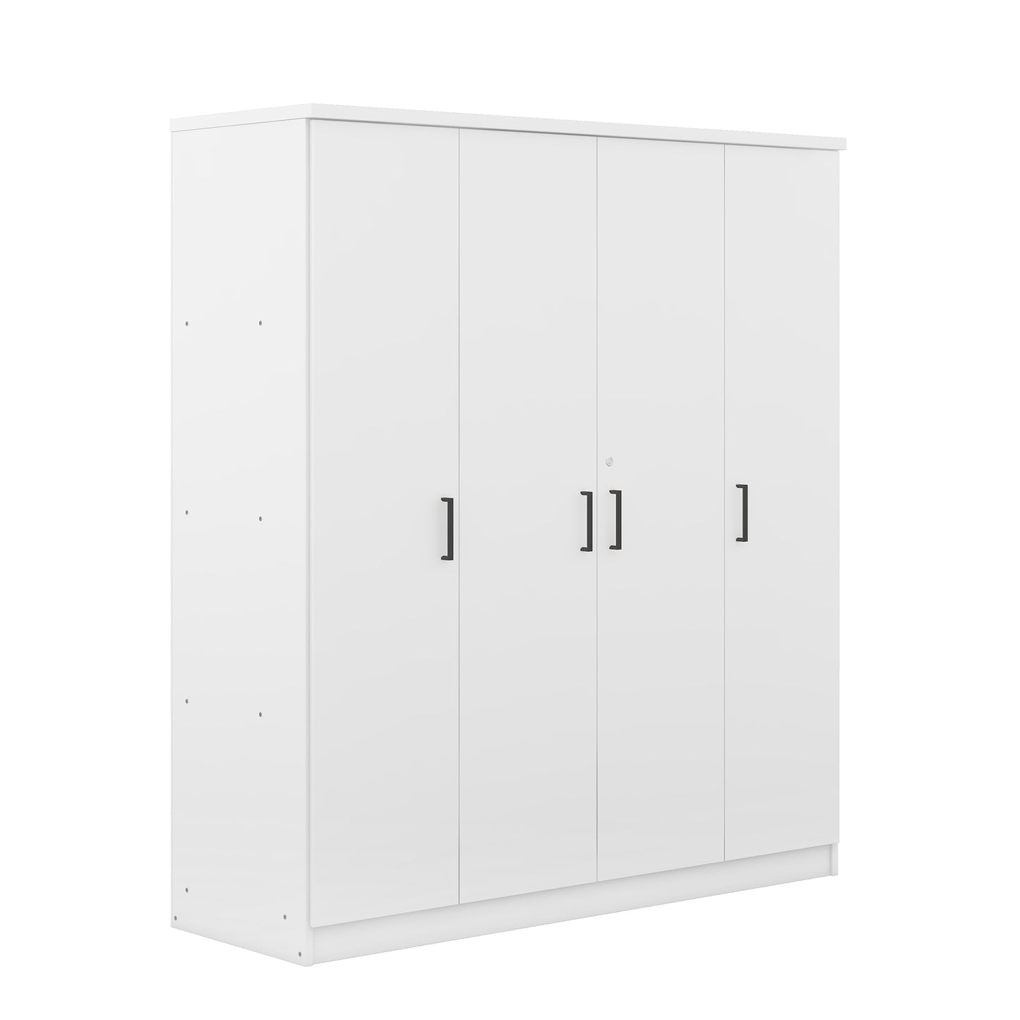 Melysen 4-Door Wardrobe with 1 Drawer, White