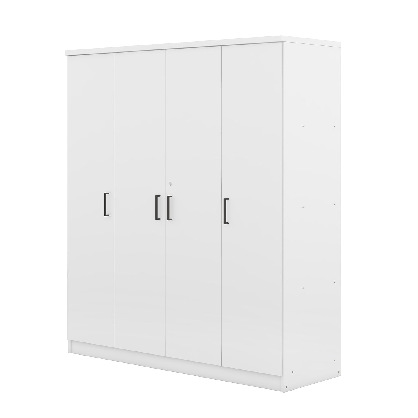 Melysen 4-Door Wardrobe with 1 Drawer, White