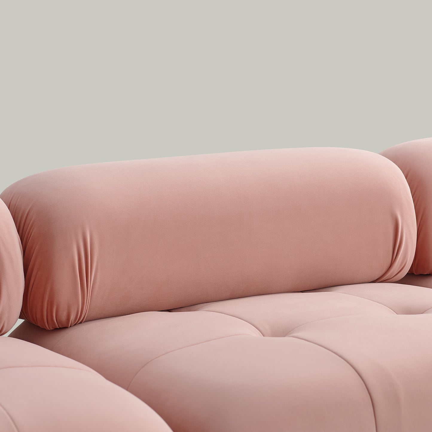 Melysen 93 "Modern Living Room Modular Combined Sofa,Pink Velvet