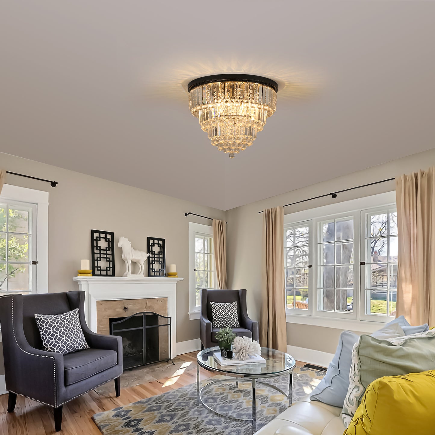 Black luxury bedroom crystal chandelier,E12(No Bulbs)