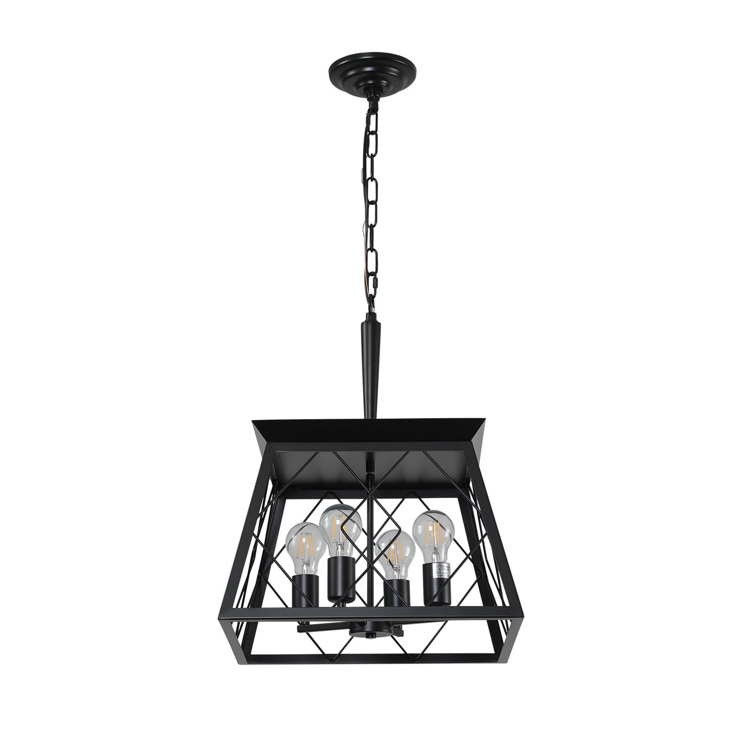 4-Light Chandeliers,Black(No Bulbs)