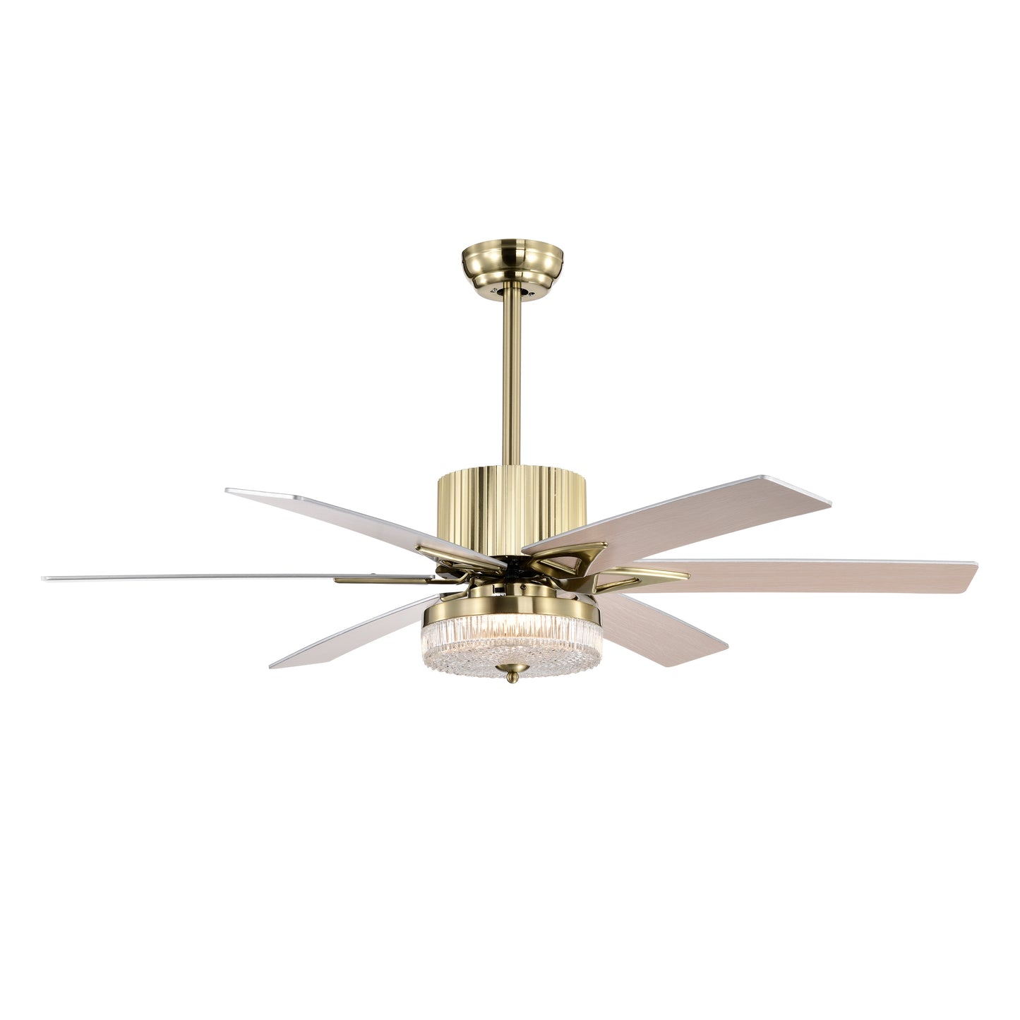 Melysen 52" Modern Ceiling Fans with Remote,Wood Ceiling Fan with Lights,LED Ceiling Fan Light with 5 Blade,3 Speed AC Motor Indoor Ceiling Fan for Patio,Living Room,Bedroom