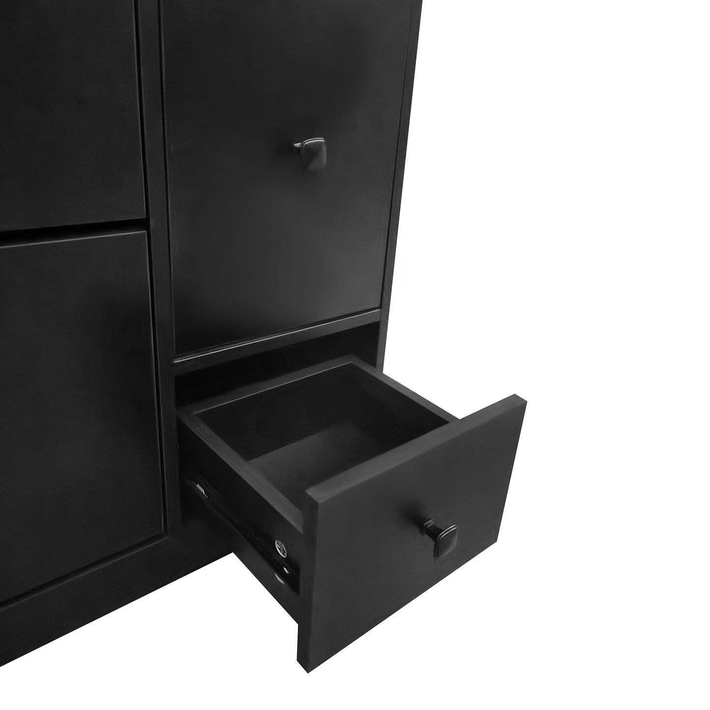 Melysen Versatile Shoe Cabinet with 3 Flip Drawers，Black