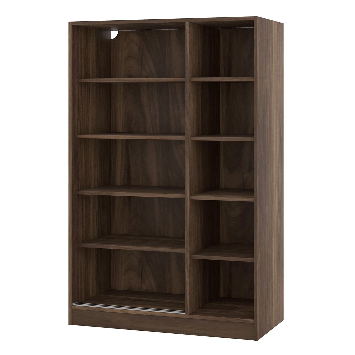 Melysen 3-Door Shutter Wardrobe with shelves, Walnut