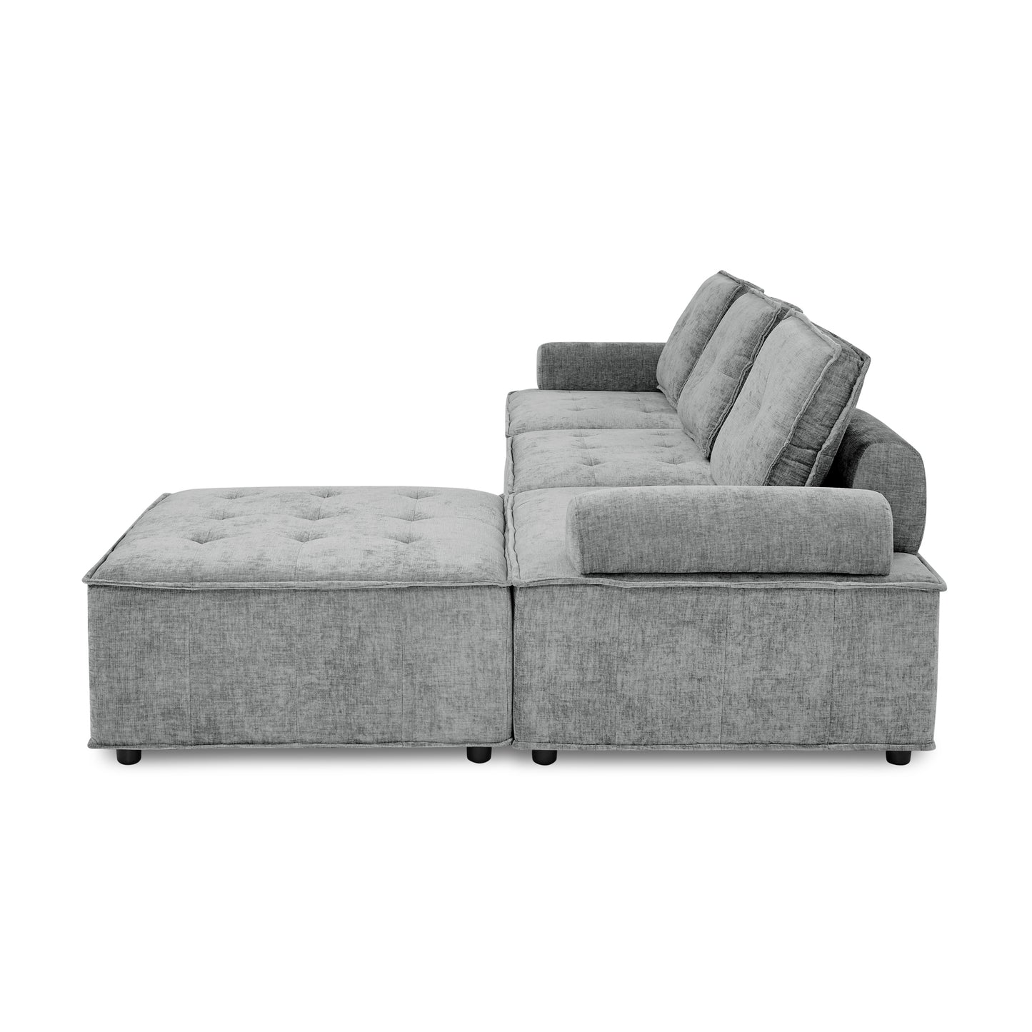 Melysen L-Shape Modular Sectional Sofa,DIY Combination,Chenille